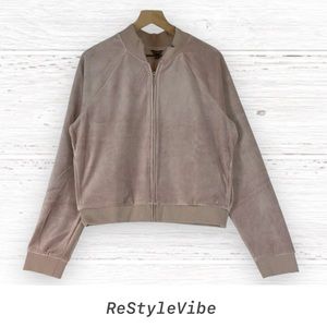 GUESS Women’s Size XL Jacket Coat Velour Stretch Track Style NEW NWT Logo